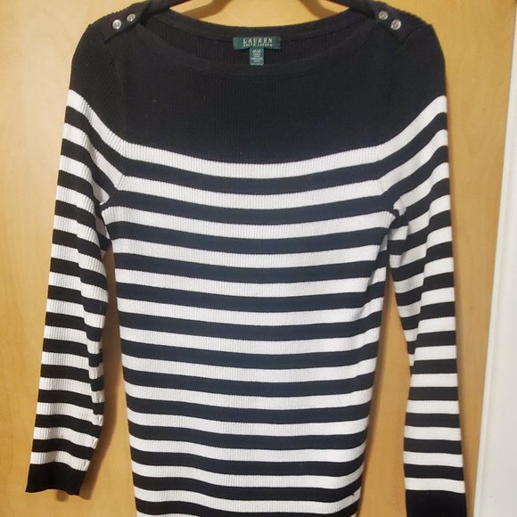 Lauren Ralph Lauren Sweaters - Ralph Lauren striped cotton sweater Size Medium